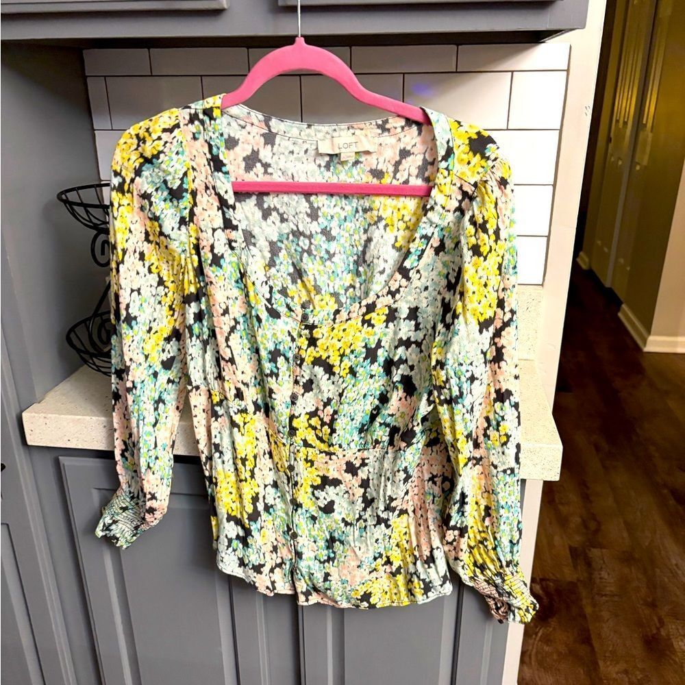 LOFT Women's Floral Blouse - Multicolor